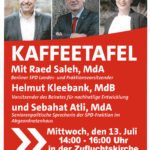 Kaffeetafel mit Politiker der SPD in der Zufluchtskirche am 13.07.