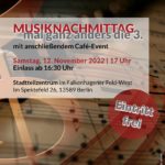 Musiknachmittag mal ganz anders am 12.11.
