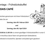 Sonntag, 22.04. Frühstück vor dem Gottesdienst und Gemeindeversammlung